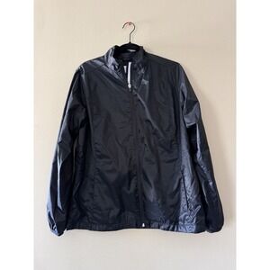 Lady Hagen Athletic Golf Windbreaker Jacket Black Full Zip Women's Size Large